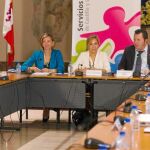 La vicepresidenta Rosa Valdeón presenta la Estrategia acompañada por la consejera de Familia e Igualdad de Oportunidades, Alicia García y el presidente de Cermi, Francisco Sardón