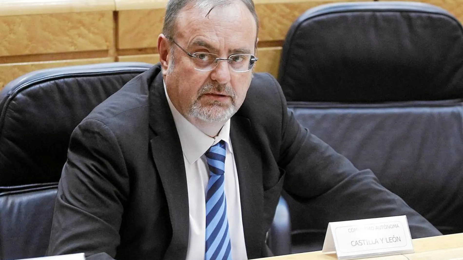 El consejero de Educación, Fernando Rey, durante su intervención en el Senado