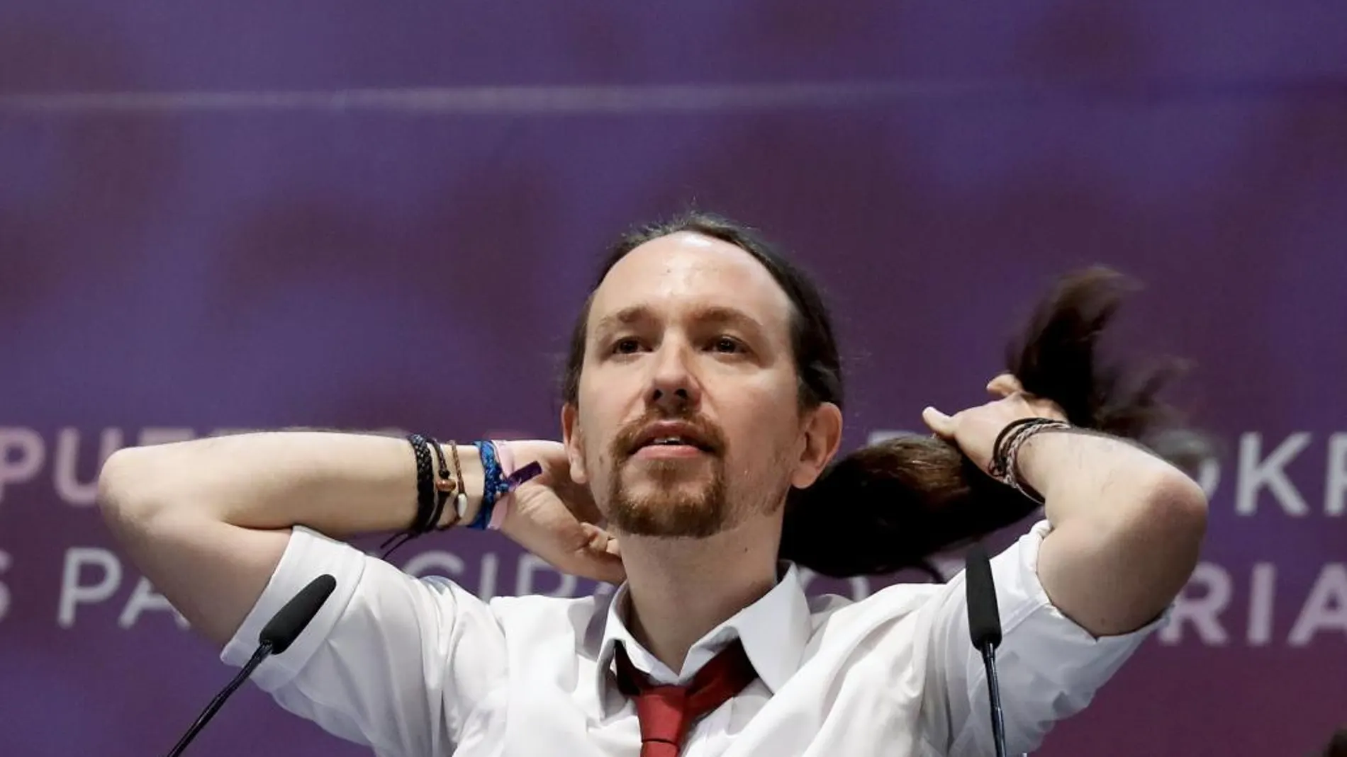 Pablo Iglesias durante la clausura del Congreso Nacional de Podemos