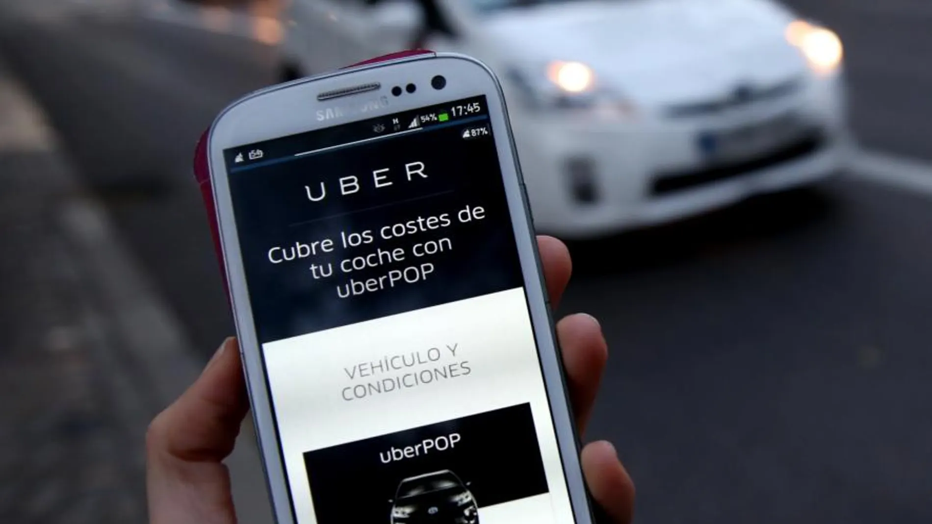 La aplicación móvil Uber