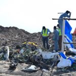 Imagen de los restos del avión siniestrado en Etiopía el pasado mes de marzo