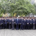 El conseller de Interior, Jordi Jané, y el director general de los Mossos, junto a cargos de la Policía Autonómica
