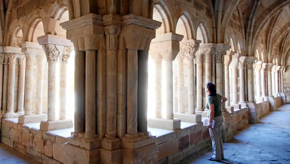 Claustro del monasterio de Santa María la Real en la localidad palentina de Aguilar de Campoo