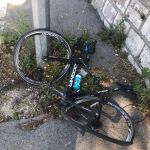 Estado en que ha quedado la bicicleta tras el accidente