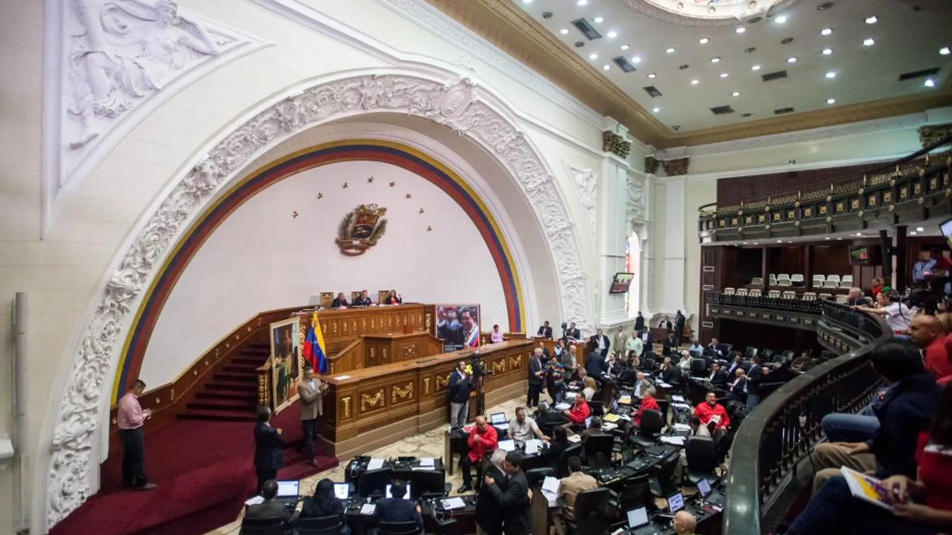 Sesión de la Asmablea venezolona hoy, jueves 10 de diciembre de 2015, en Caracas (Venezuela).