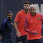 Luis Enrique, Gerard Pique y Neymar
