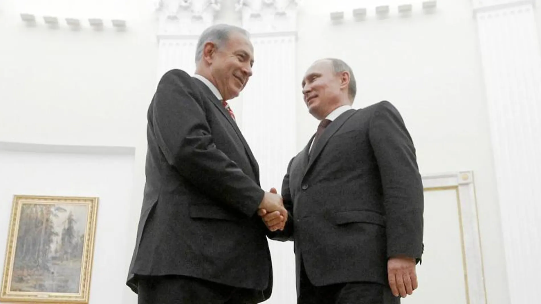 El «premier» Netanyahu y el líder ruso, Vladimir Putin, en 2013