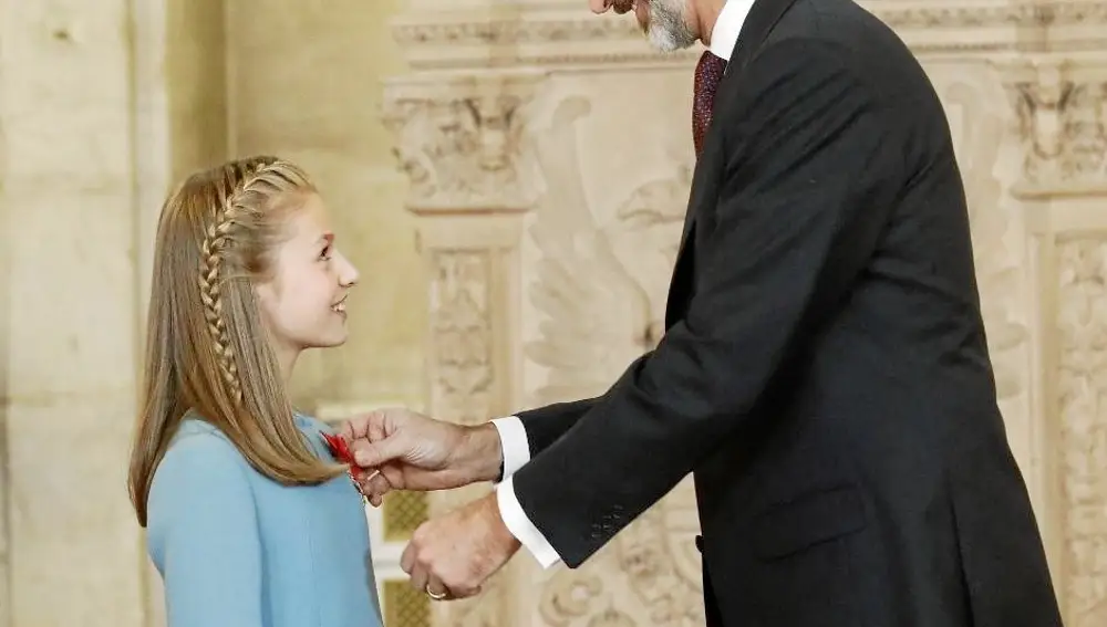 En enero, Felipe VI impuso a su primogénita el Toisón de Oro, un acto que inauguró su agenda oficial como heredera / Casa S.M. El Rey