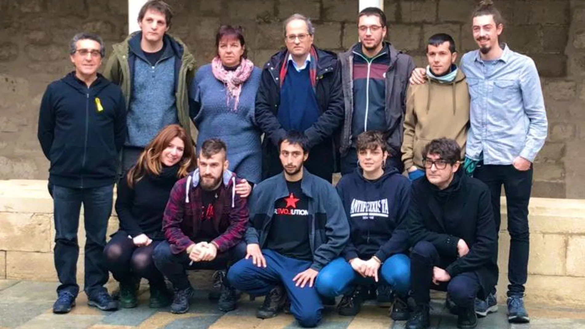 Torra, con los estudiantes en la Universidad de Gerona