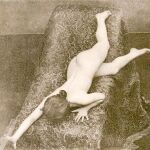 Modelo para artistas. Plancha de Der Akt, por M. Koch y O. Rieth, 1895, fototipia
