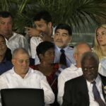 Diego Maradona entre los asistentes al último acto de despedida de Fidel Castro