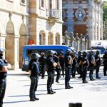 El dispositivo de los Mossos d’Esquadra incluyó un cordón de seguridad ante la sede del Gobierno catalán en previsión de que se produjeran altercados