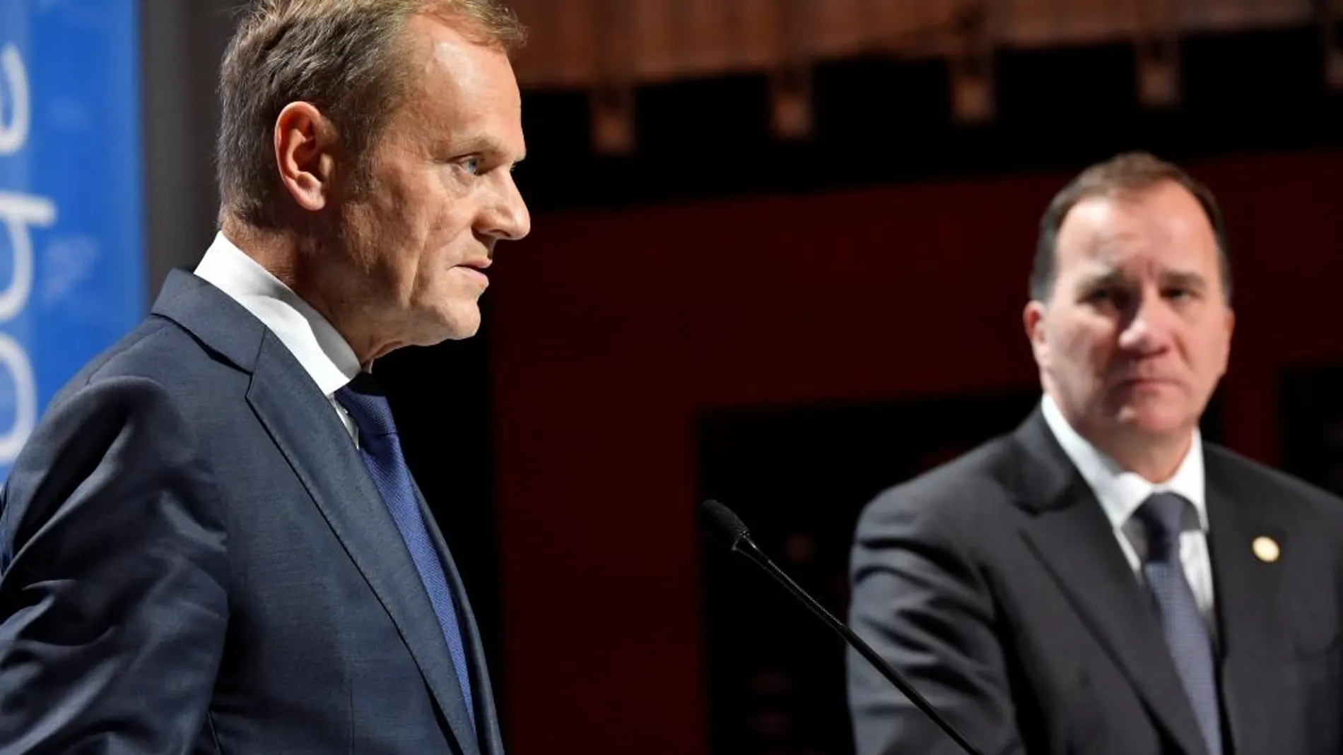 El presidente del Consejo Europeo, Donald Tusk, durante la cumbre social en Gotemburgo
