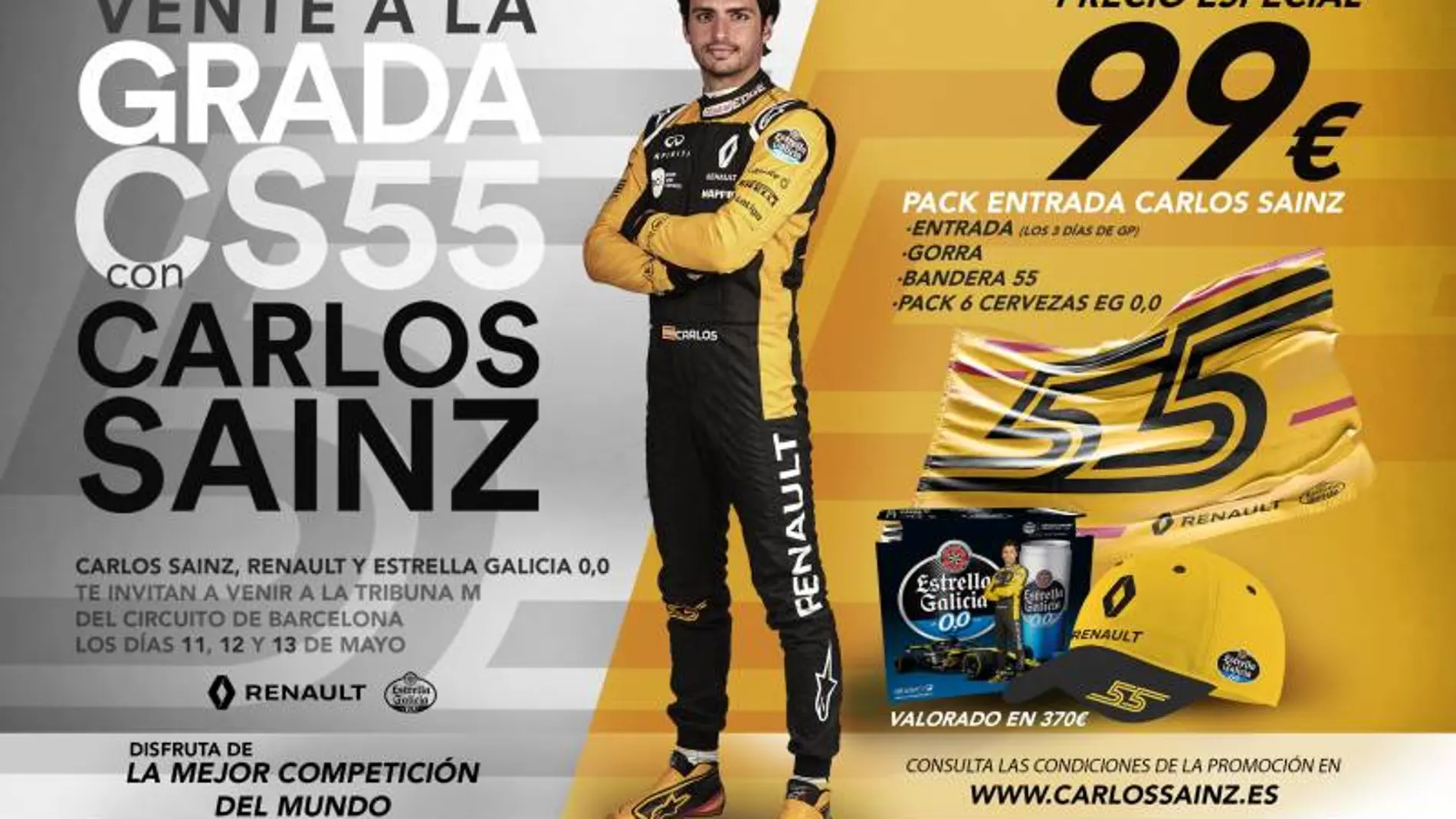 GradaCs55: vive el GP de España con Carlos Sainz