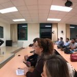 Pilar del Olmo durante el encuentro celebrado en la Facultad de Comercio de Valladolid