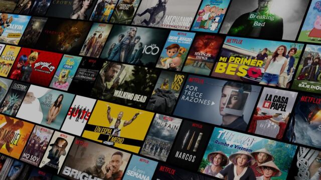 Composición de varias de las series de Netflix