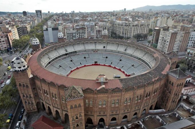 Plaza de toros de la Monumental de Barcelona días antes del último festejo taurino que se celebró en la ciudad.