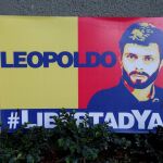 Pancarta pidiendo la libertad de Leopoldo López
