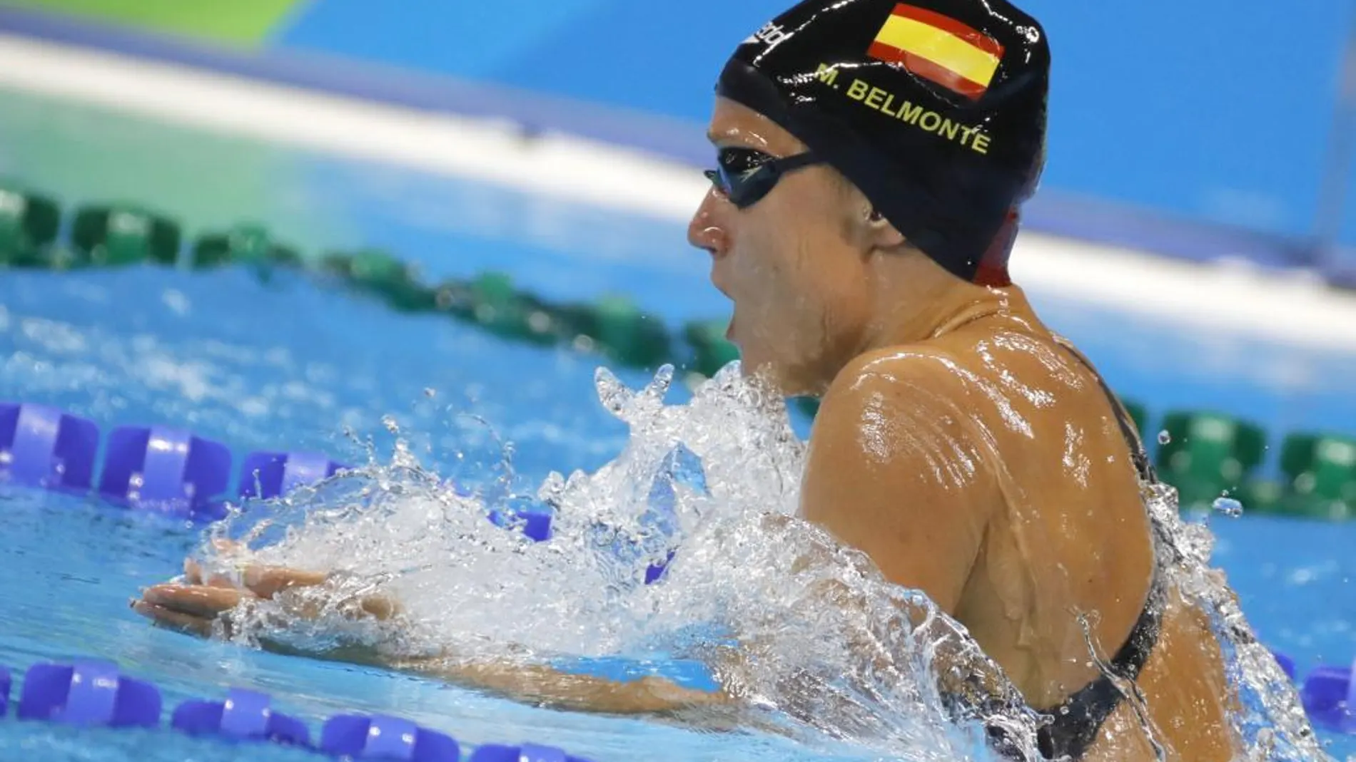 La nadadora española Mireia Belmonte durante la competencia de 200 metros durante los Juegos Olímpicos Río 2016