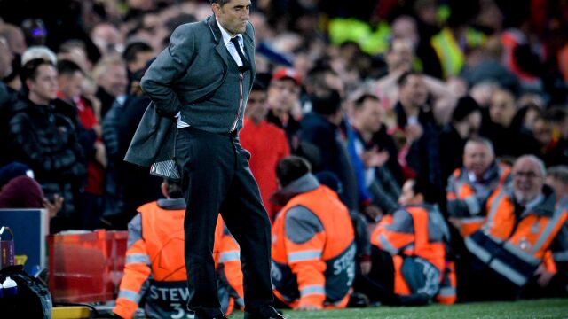 Valverde, sin capacidad de reacción en Liverpool