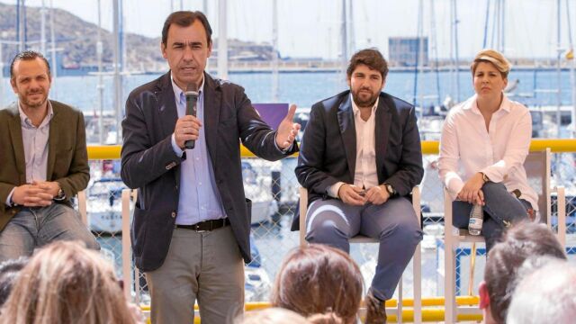 El coordinador general del PP, Fernando Martínez-Maillo, durante su participación ayer en un acto con afiliados del PP