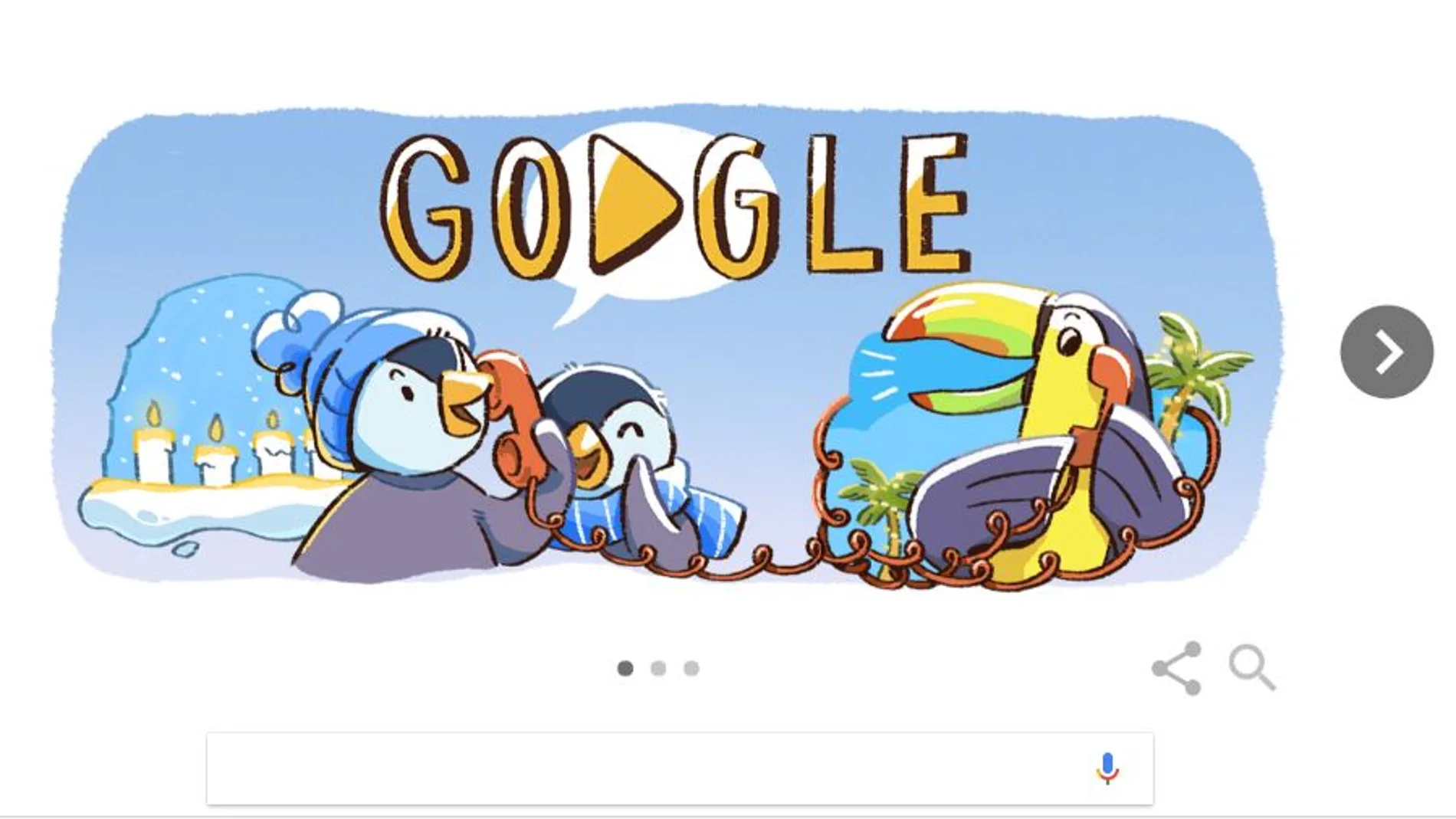 El doodle con el que Google da inicio a la Navidad