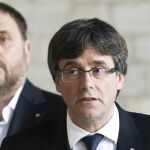 Carles Puigdemont y Oriol Junqueras / Efe