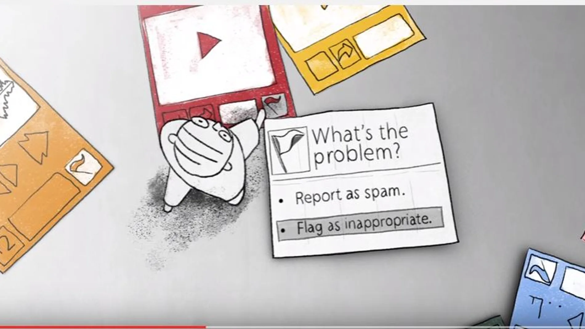 Campaña de Google para explicar cómo denunciar el contenido de una entrada en Youtube