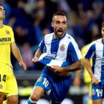 El centrocampista del RCD Espanyol, Sergi Darder, celebra su gol ante el Villarreal, el segundo del equipo durante el partido / Efe