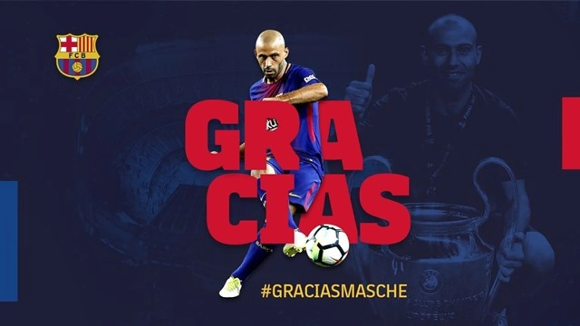 El FC Barcelona anunció de manera oficial la despedida de Mascherano, quien pone rumbo a China