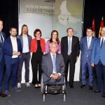Raúl de la Hoz, Luis Tudanca, Pablo Fernández, Maite Pagazaurtundúa, Silvia Clemente, Juan José Aliste, Juan Vicente Herrera, Alfonso Fernández Mañueco y Luis Fuentes en el Homenaje celebrado en Valladolid