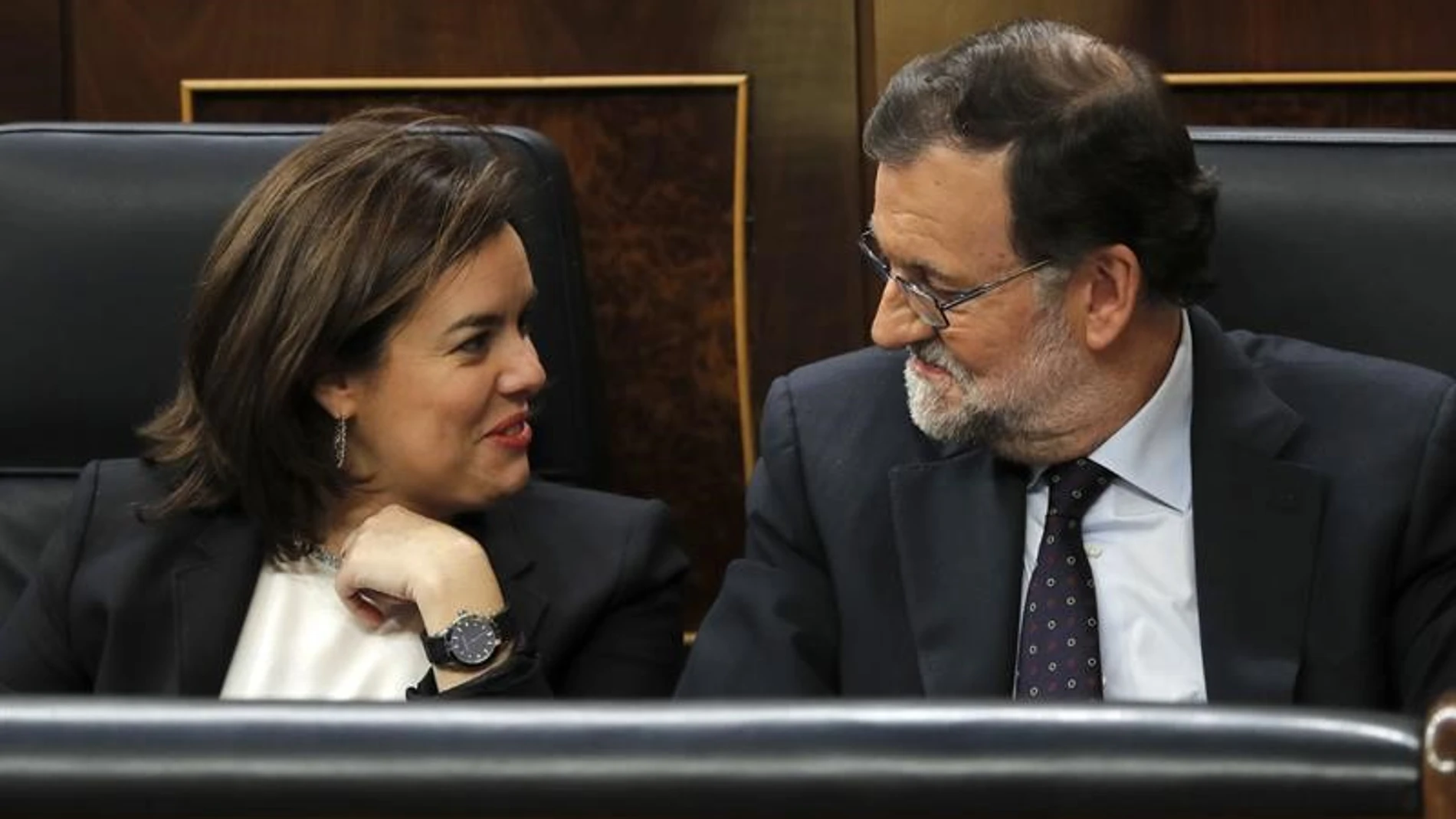 Imagen de archivo de Rajoy y Sáenz de Santamaría en el Congreso