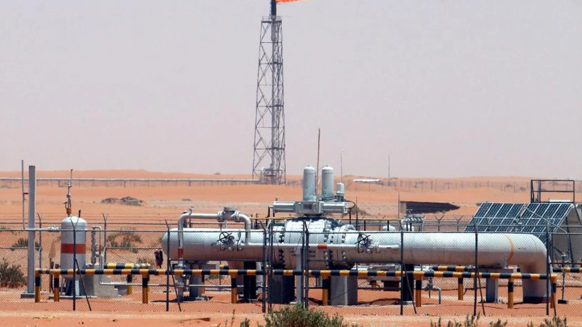 Un campo petrolero cerca a Riad (Arabia Saudí)