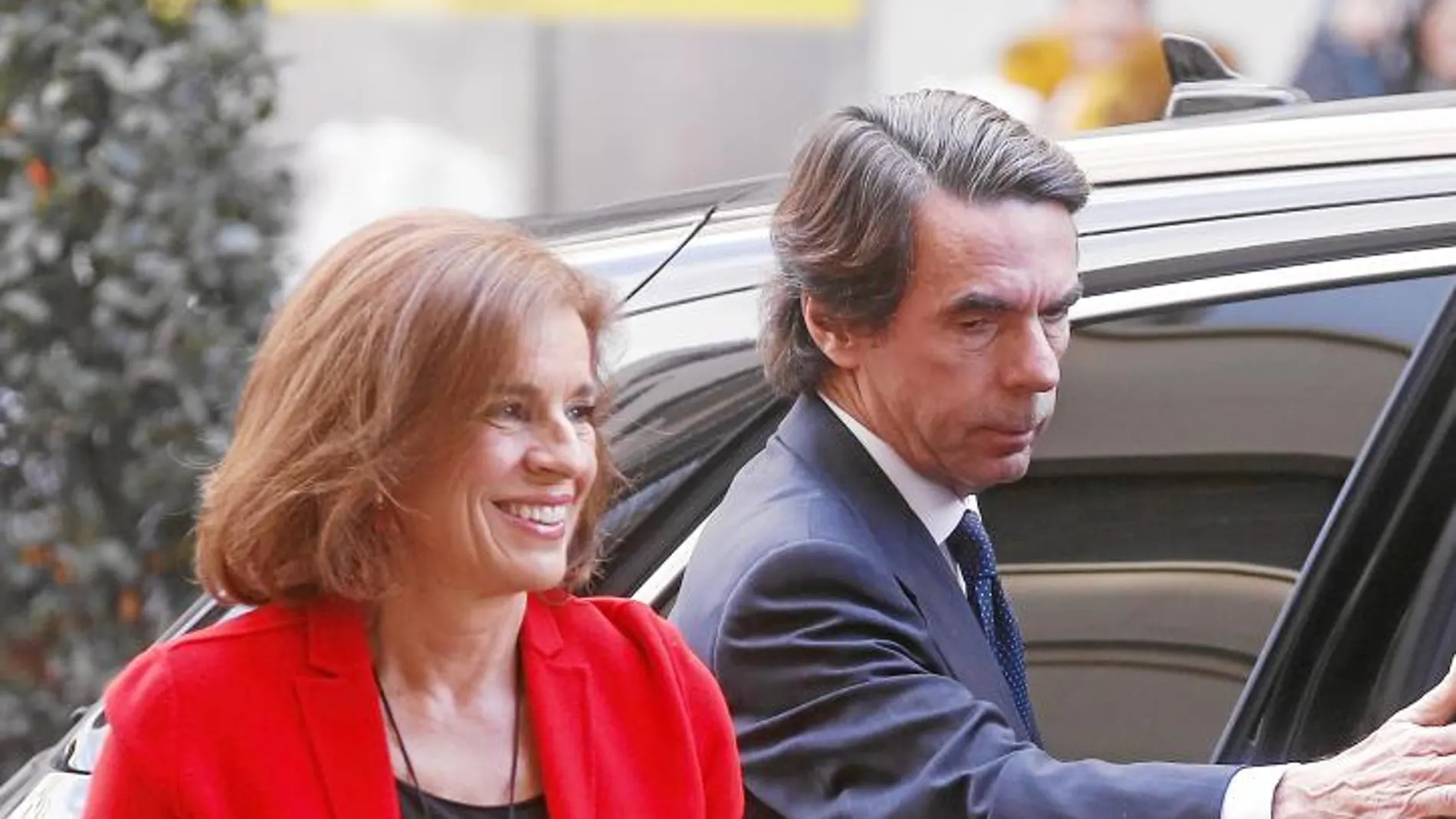 El matrimonio Aznar, en un acto de FAES, que el ex presidente encabeza