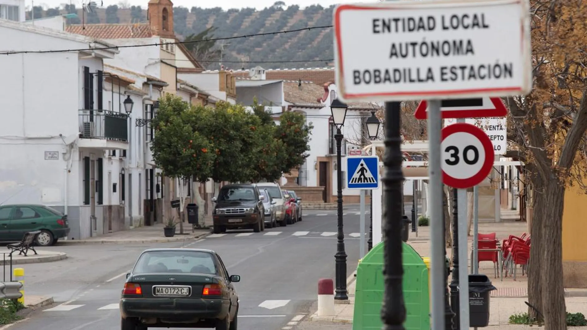 Vista de la entrada a Bobadilla, la localidad malagueña de Antequera, donde ocurrieron los hechos/Efe