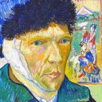 Van Gogh pintó este «Autorretrato con oreja vendada» en 1889, convaleciente por la ya célebre mutilación