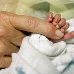 Las manos de un bebé prematuro y su madre en el hospital / AP