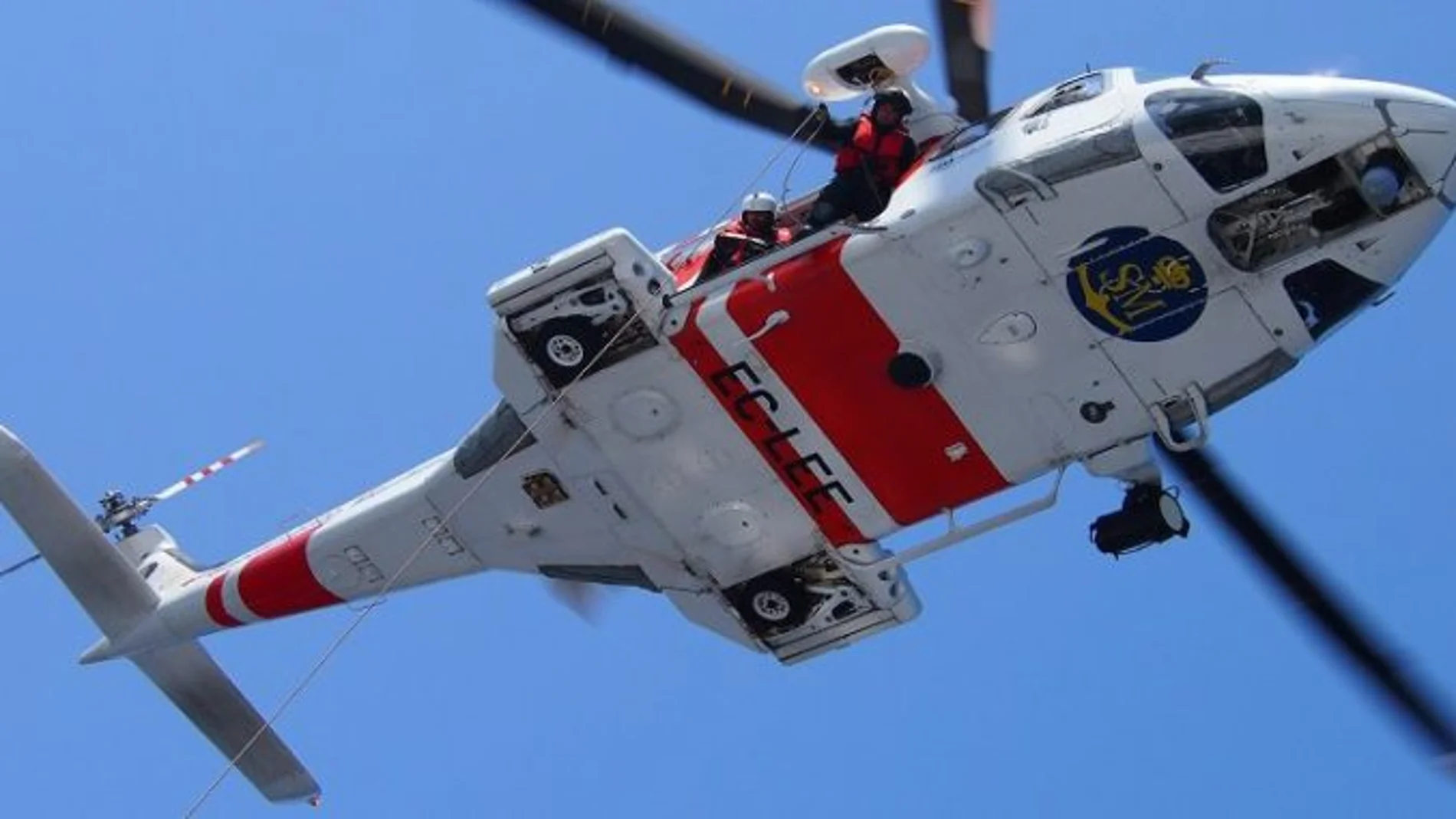 Imagen del un helicóptero de Salvamento