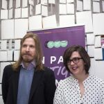 El portavoz de Podemos en las Cortes, Pablo Fernández, y la procuradora de Podemos por Segovia, Natalia del Barrio, ofrecen una rueda de prensa en la capital segoviana