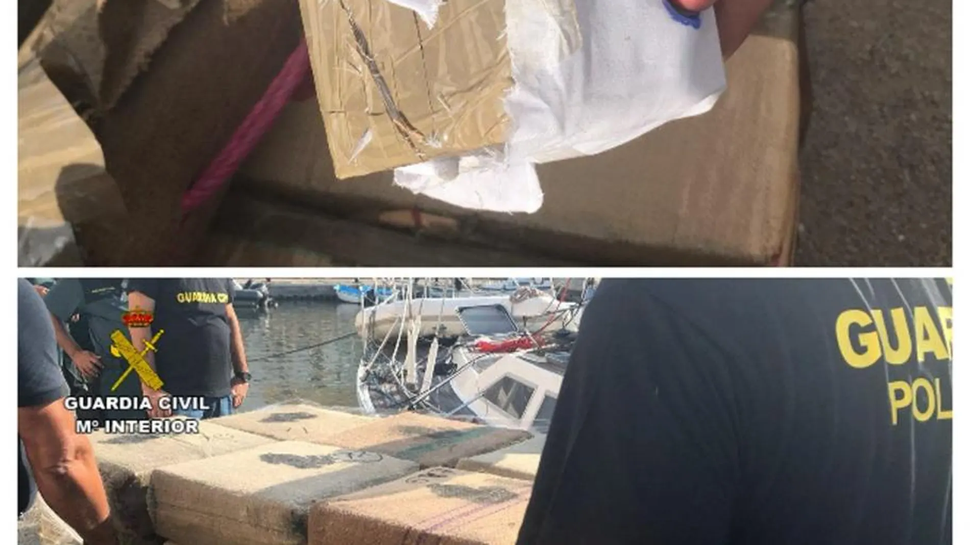 Dos detenidos sorprendidos con 14 toneladas de hachís en un velero en Murcia