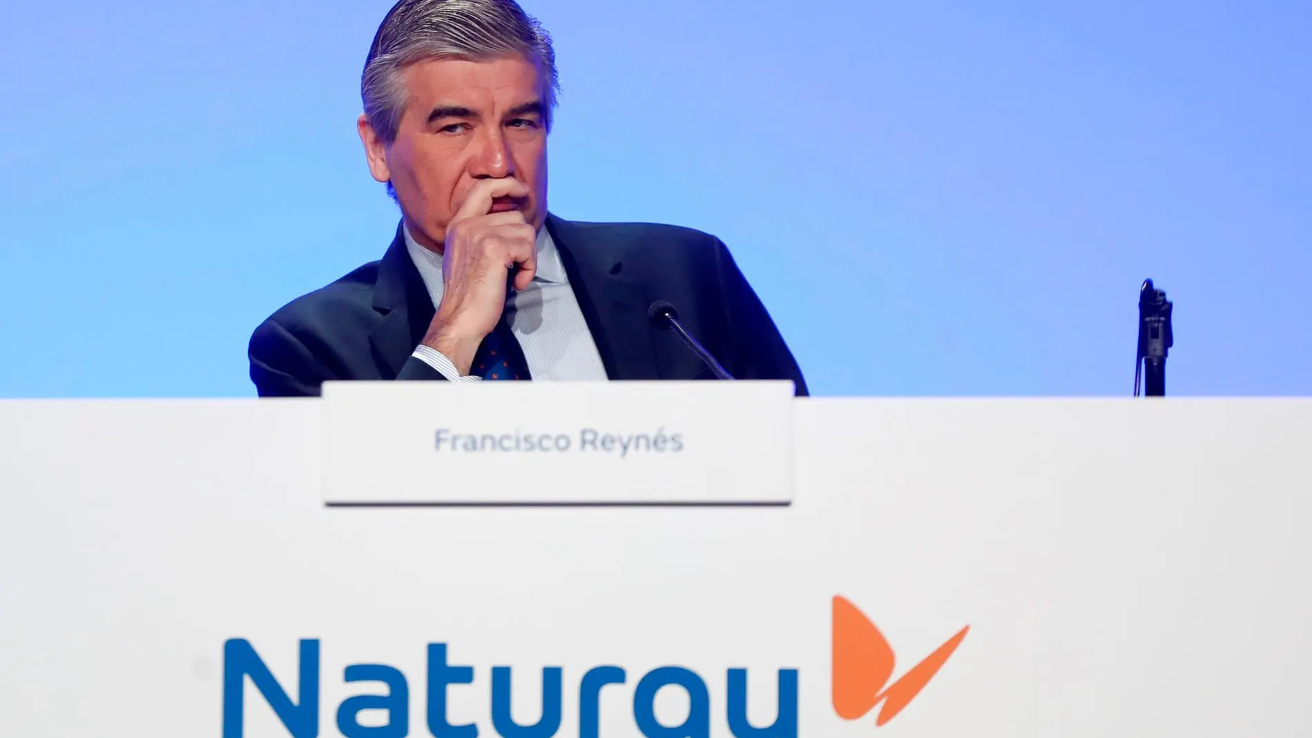 El presidente de Naturgy, Francisco Reynés, ayer, en la junta general de accionistas de la compañía