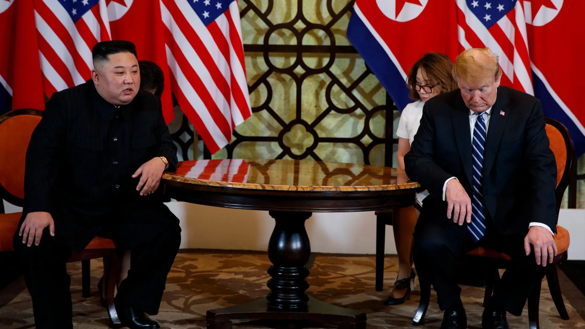 El presidente de EE UU, Donald Trump, junto al dictador norcoreano Kim Jong-un