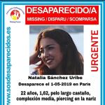Cartel de búsqueda de la desaparecida Natalia Sánchez Uribe / Foto: EP