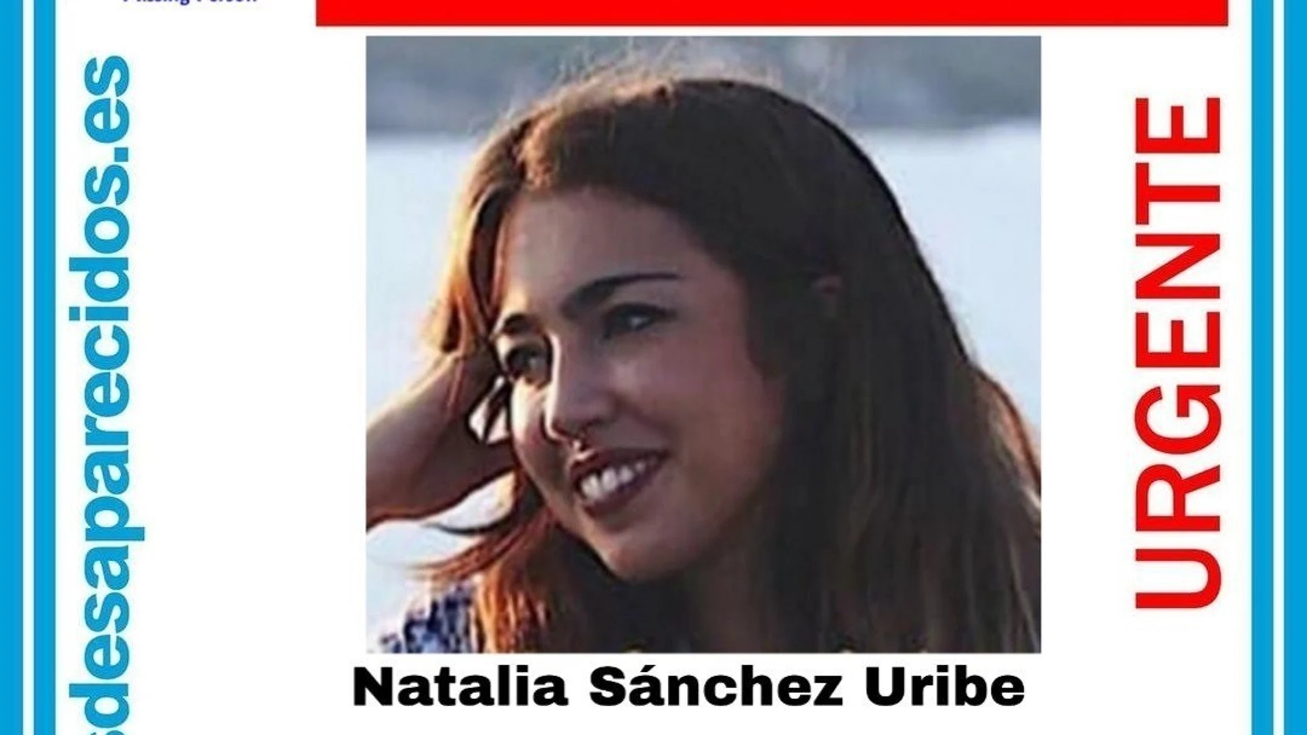 Cartel de búsqueda de la desaparecida Natalia Sánchez Uribe / Foto: EP