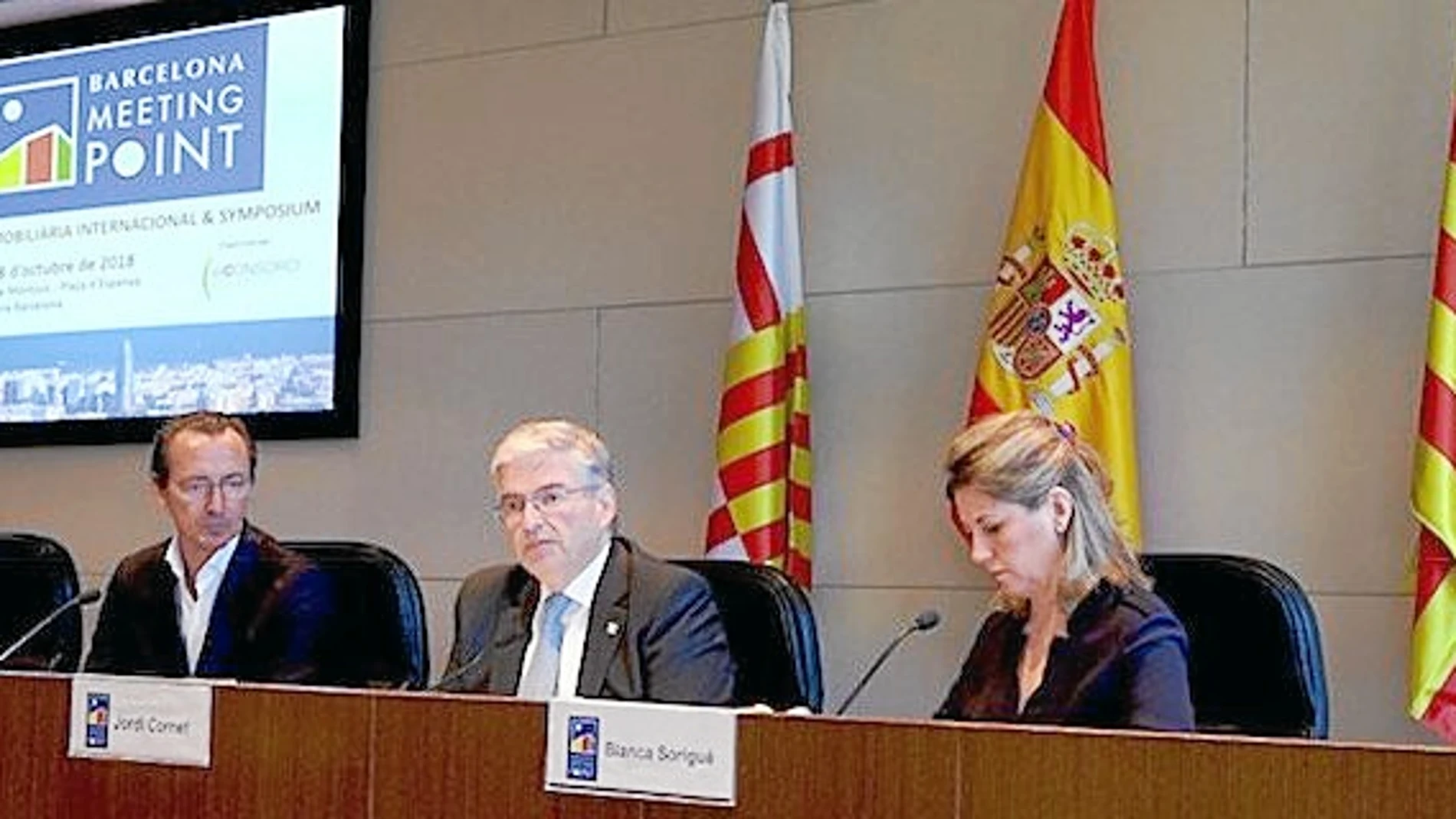 El presidente del BMP, Jordi Cornet, junto a la nueva directora general, Blanca Sorigué