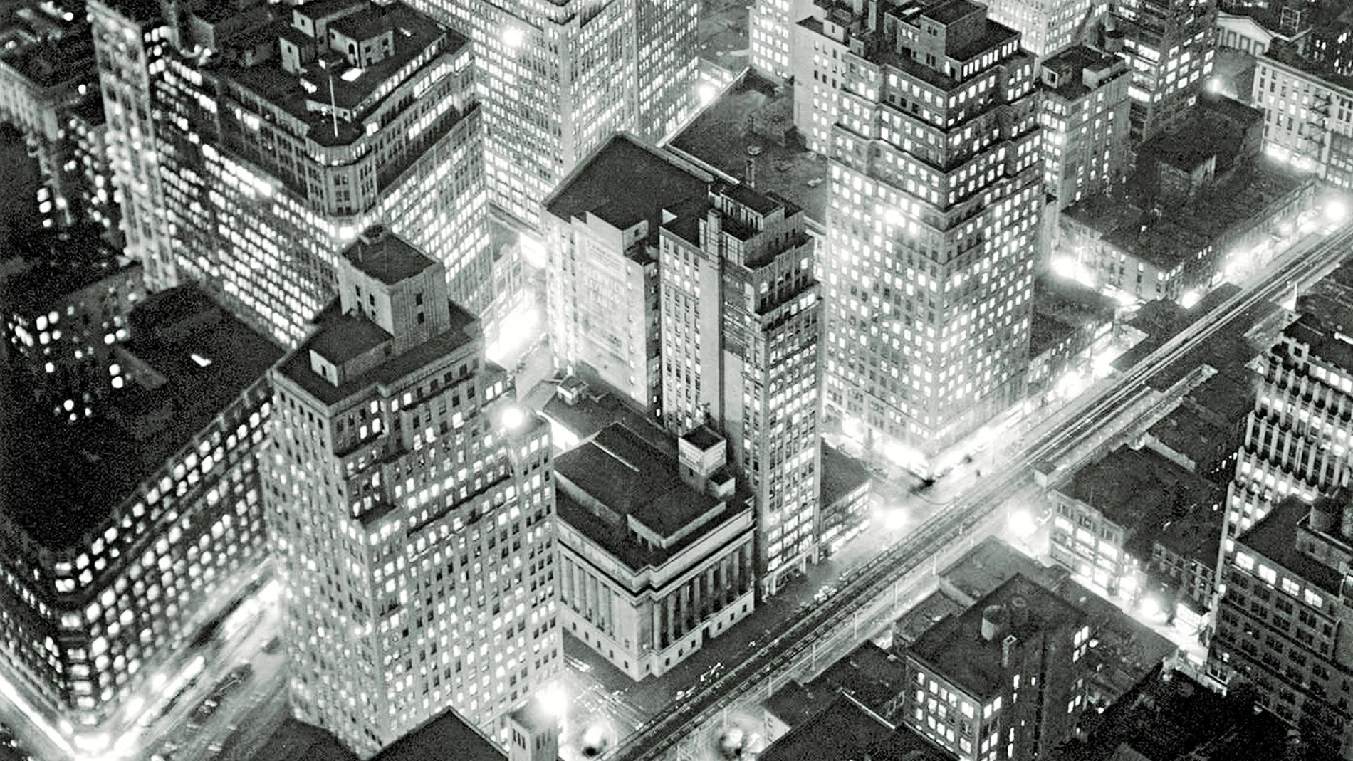 Vista aérea de Nueva York el 20 de marzo de 1936