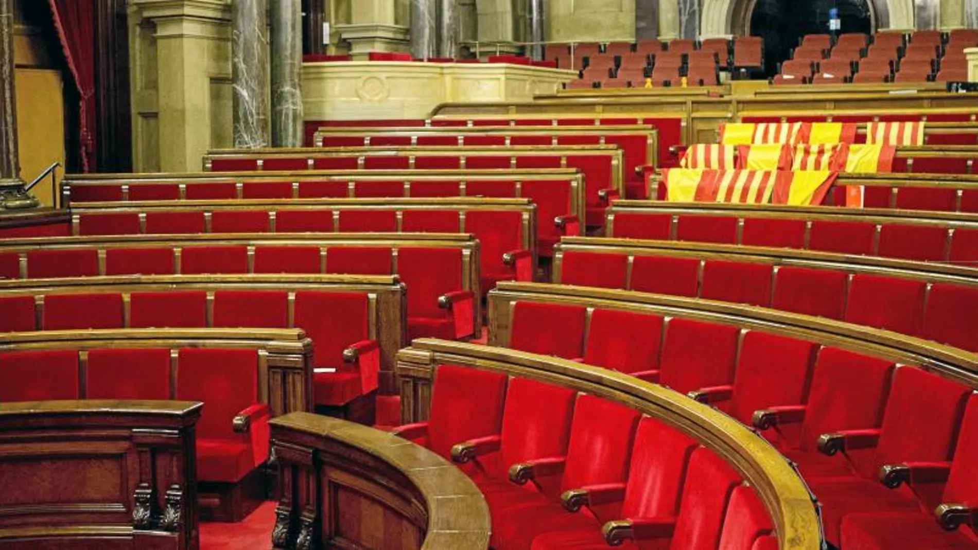 El Parlament vacío tras el Pleno en el que se aprobó la resolución para declarar la independencia de Cataluña el pasado 27 de octubre
