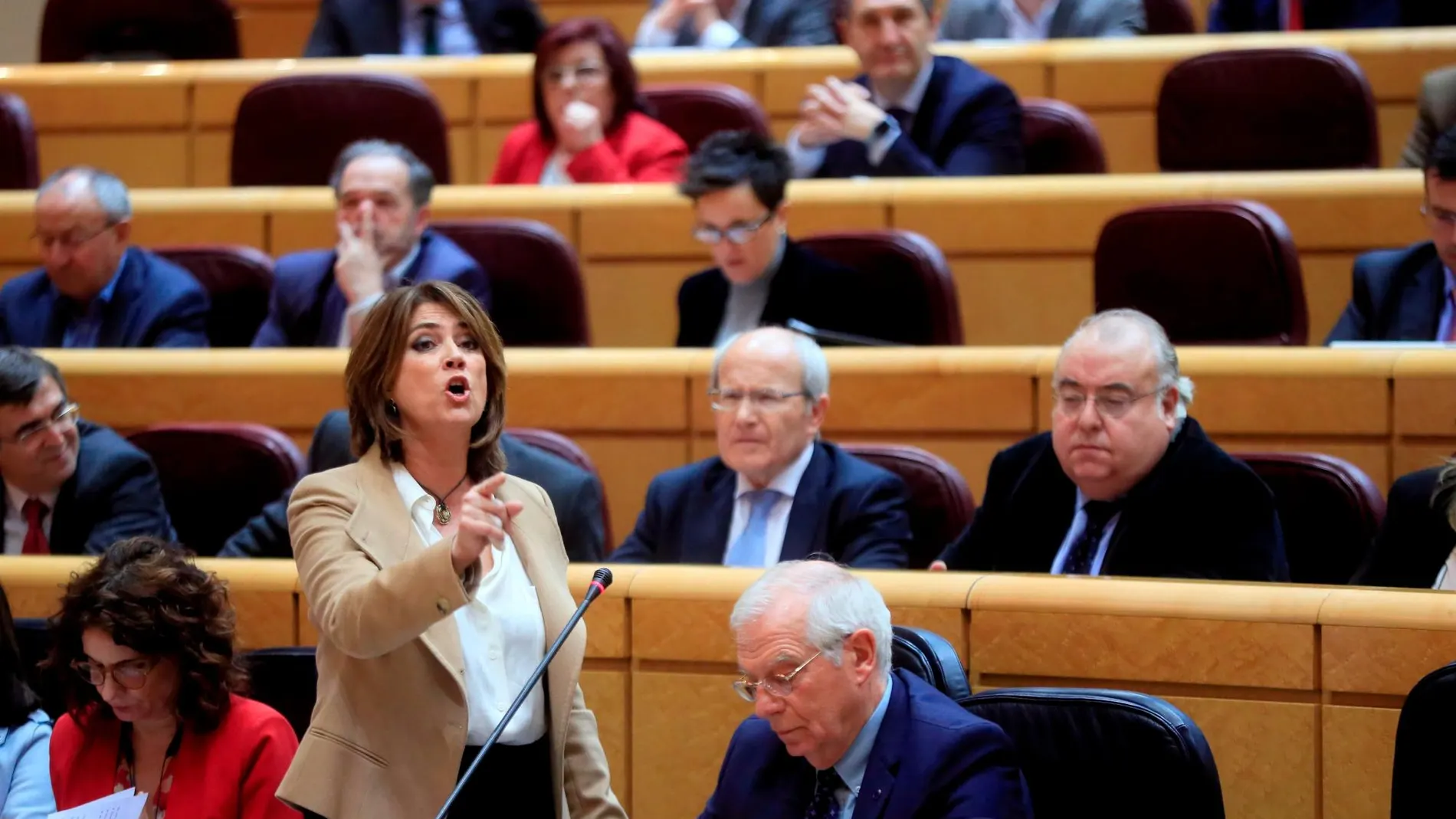 Dolores Delgado el pasado martes en el Senado