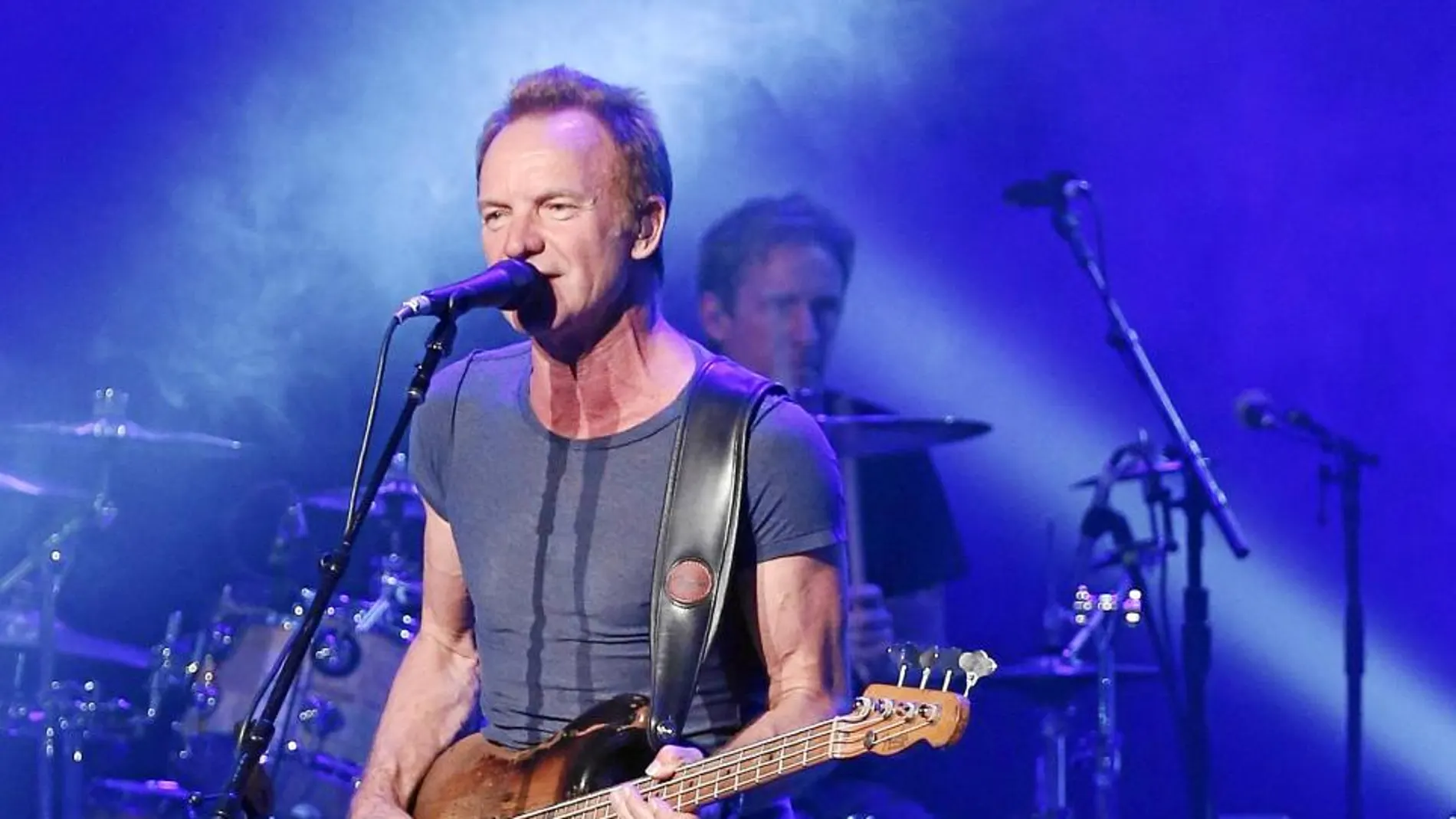 Sting, durante su actuación en el Teatro Real