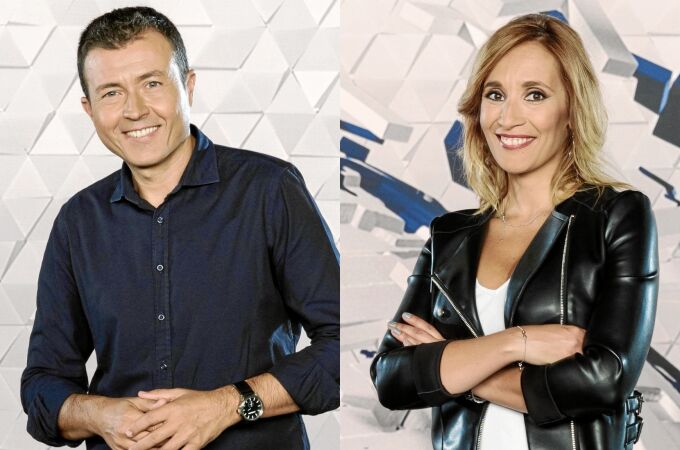 Manu Sánchez y Rocío Martinez, presentadores de los deportes de Antena 3 / Atresmedia